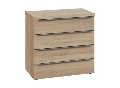 SIN 2 - 84Z kancelářská skříň, 4-zásuvková, 770x800x400, dub bardolino